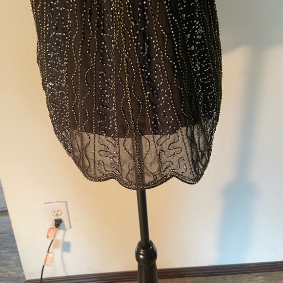NWT Black sequins & beaded Blouse by Vision For Innovation Size L - Picture 8 of 10